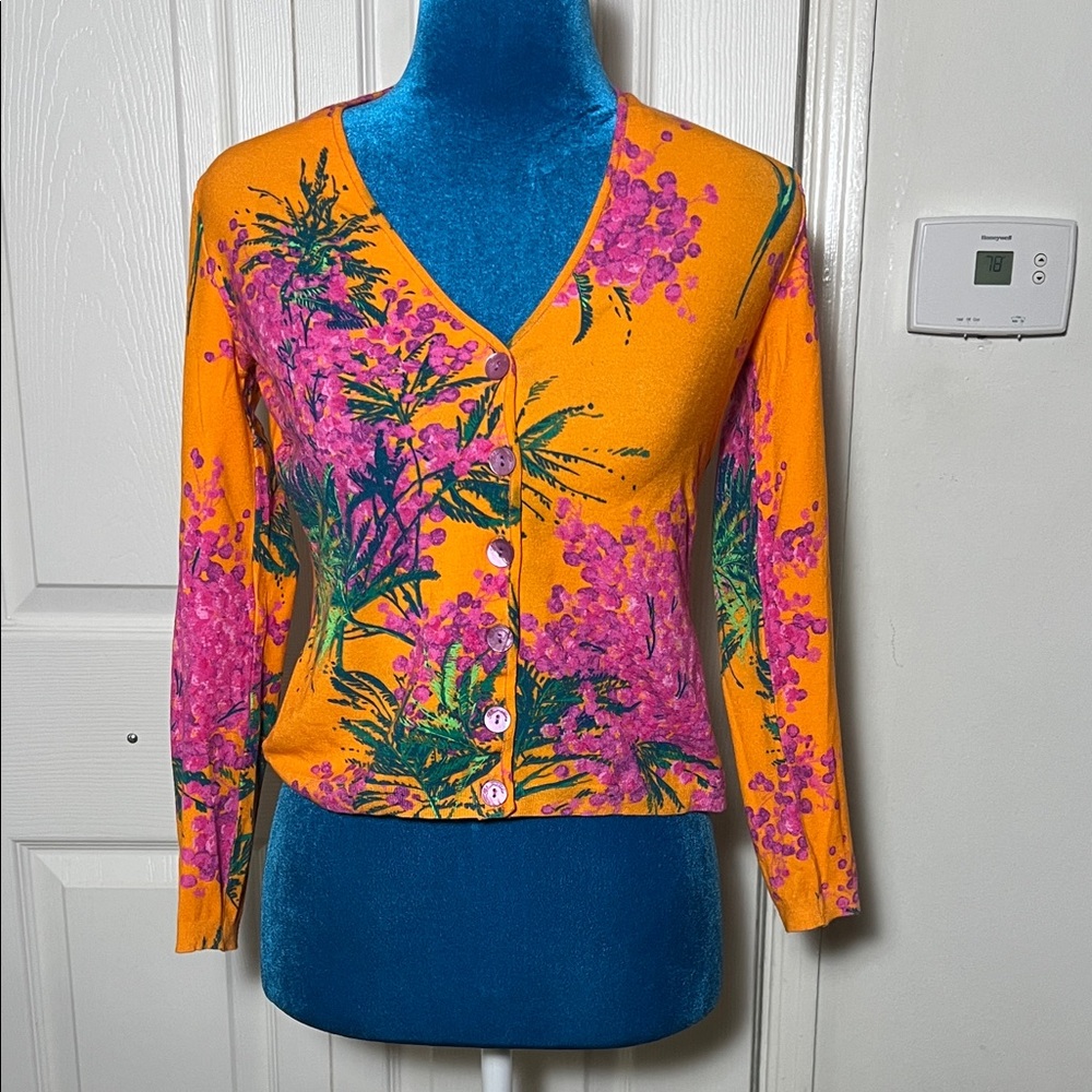 Blumarine Floral Cardigan Sweater Women’s Small